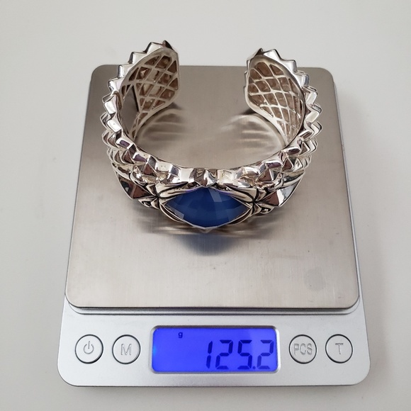 Stephen Webster Sterling Silver Superstud Blue Agate Doublet Cuff Bracel… - Picture 6 of 11